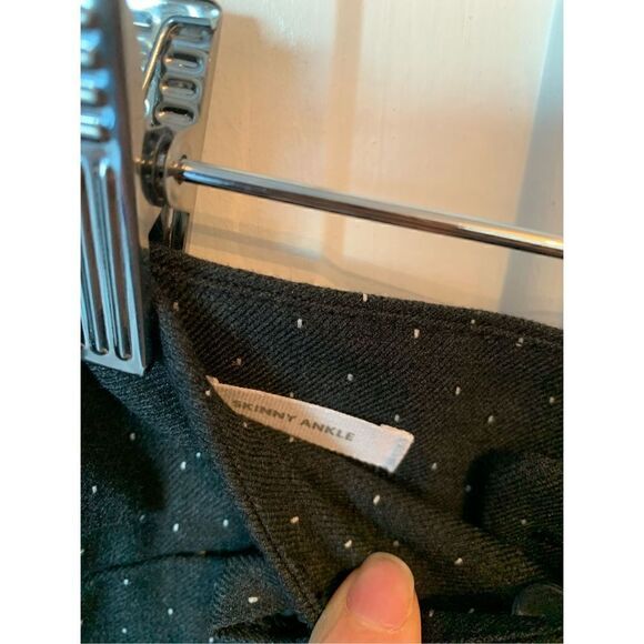 Loft dress pants skinny ankle size 10 pole dots gray - Picture 3 of 7